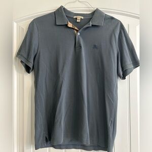 Dark Grey Burberry Polo - Large
